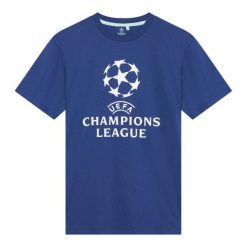 Koszulka UEFA Champions League. Niebieskie bluzki CHAMPIONS LEAGUE, l, bez wzorów, z bawełny, sportowe, bez kołnierzyka, bez ramiączek. Za 139.99 zł.
