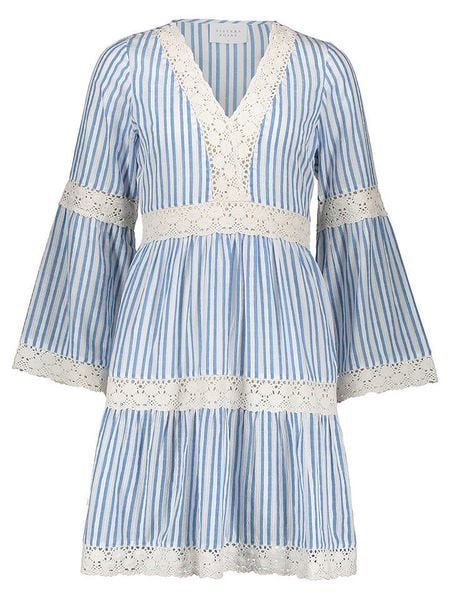 SisterS point Sukienka "Alisa" w kolorze błękitnym rozmiar: S. Niebieskie sukienki Sisters Point, s, bez wzorów, z bawełny, bez kołnierzyka, bez ramiączek, midi, rozkloszowane. Za 69.91 zł.