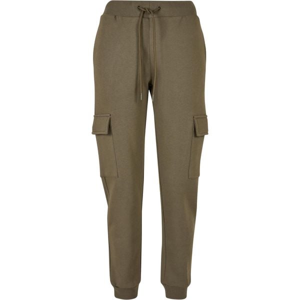 Damski strój do joggingu typu cargo Urban Classics. Zielone spodnie dresowe Urban Classics, bez wzorów, do biegania. Za 214.00 zł.