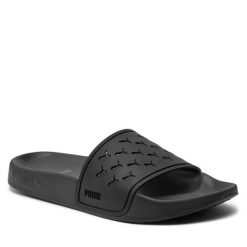 Klapki Puma. Czarne klapki Puma, bez wzorów, bez obcasa. Za 119.99 zł.