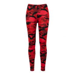 Damskie Legginsy W Kamuflażu. Czerwone legginsy Urban Classics, s, bez wzorów. Za 72.99 zł.