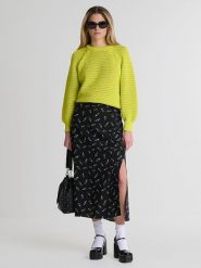 BIG STAR Sweter w kolorze żółtym rozmiar: S/M. Żółte swetry Big Star, m, bez wzorów, bez ramiączek. Za 114.99 zł.