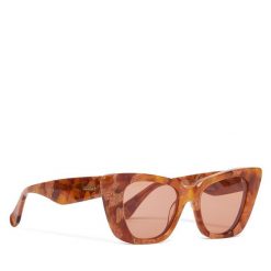 Okulary przeciwsłoneczne Max Mara. Brązowe okulary przeciwsłoneczne Max Mara, bez wzorów. Za 559.99 zł.