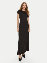Imperial Sukienka koktajlowa AFBIIMU Czarny Regular Fit. Czarne sukienki Imperial, xs, bez wzorów, z wiskozy, wizytowe, bez kołnierzyka, bez ramiączek. Za 189.99 zł.