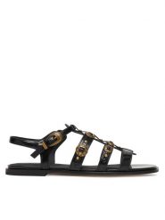 PINKO Sandały Milly 07 SD0469 E037 Czarny. Czarne sandały Pinko, bez wzorów, ze skóry, bez obcasa, na płaskiej podeszwie, bez zapięcia. Za 1,099.00 zł.