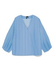 Vero Moda Bluzka w kolorze błękitnym rozmiar: S. Niebieskie bluzki Vero Moda, s, bez wzorów, bez kołnierzyka, bez ramiączek. Za 61.17 zł.