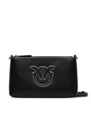PINKO Torebka Flat Horizontal Mini PE 25 PCPL 104277 A2AN Czarny. Czarne listonoszki Pinko, bez wzorów, ze skóry, bez dodatków. Za 479.99 zł.