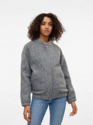 Vero Moda Kurtka "Amber" w kolorze szarym rozmiar: L. Szare kurtki Vero Moda, l, bez wzorów, bez kaptura. Za 165.99 zł.