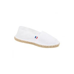 Espadryle Kariban Made in France. Białe espadryle KARIBAN, bez wzorów, bez obcasa, bez zapięcia. Za 136.00 zł.