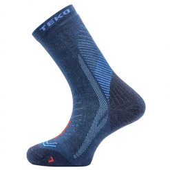Skarpety sportowe z wełną merino Teko ecoHIKE Discovery Light Half Cushion 2.0. Niebieskie skarpety TEKO, bez wzorów, z wełny. Za 70.00 zł.