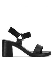 Lasocki Sandały RST-3250-01 Czarny. Czarne sandały Lasocki, bez wzorów, z materiału, bez obcasa, na słupku, bez zapięcia. Za 169.99 zł.