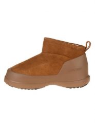 Moon Boot Skórzane botki "Luna Low" w kolorze jasnobrązowym rozmiar: 35. Brązowe botki Moon Boot, bez wzorów, z materiału, bez obcasa, bez zapięcia. Za 489.95 zł.