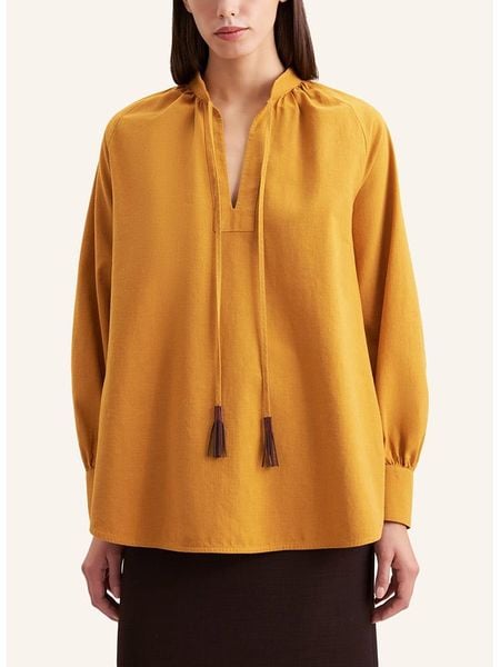 Seidensticker Bluzka w kolorze musztardowym rozmiar: 44. Żółte bluzki Seidensticker, bez wzorów, bez kołnierzyka, bez ramiączek. Za 232.23 zł.