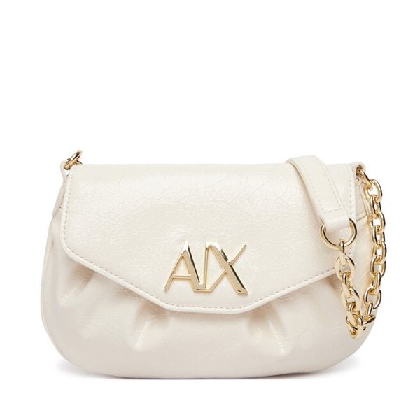 Torebka Armani Exchange. Białe listonoszki Armani Exchange, bez wzorów, bez dodatków. Za 303.99 zł.