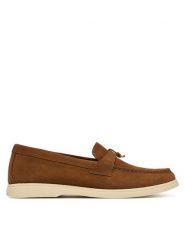 BOSS Lordsy Sienne 50573418 Brązowy. Brązowe lordsy Boss, bez wzorów, ze skóry, bez obcasa, bez zapięcia. Za 849.99 zł.