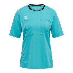 Koszulka damska Hummel hml referee chevron. Niebieskie bluzki Hummel, s, bez wzorów, sportowe, bez kołnierzyka, bez ramiączek. Za 193.50 zł.