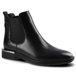 Czarne Botki Carinii Damskie Modne Obuwie Jesienne. Czarne botki Carinii, na jesień, z aplikacjami, z gumy, bez obcasa, na obcasie, bez zapięcia. Za 329.00 zł.