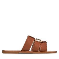 Klapki Liu Jo. Brązowe klapki Liu Jo, bez wzorów, bez obcasa. Za 339.99 zł.