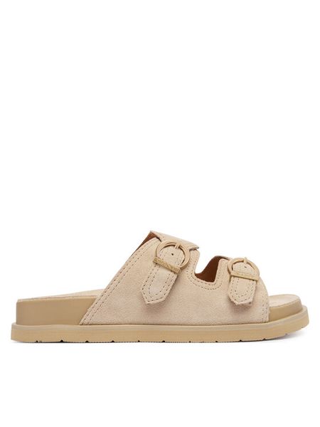 Gant Klapki 32503255 Beżowy. Brązowe klapki GANT, bez wzorów, ze skóry, bez obcasa. Za 275.99 zł.