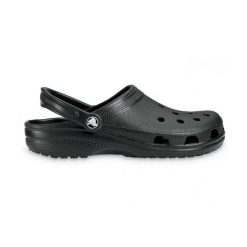Klapki dla dorosłych Crocs Classic. Czarne klapki Crocs, bez wzorów, bez obcasa. Za 224.96 zł.