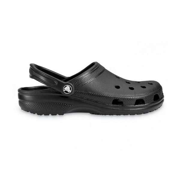 Klapki dla dorosłych Crocs Classic. Czarne klapki Crocs, bez wzorów, bez obcasa. Za 224.96 zł.