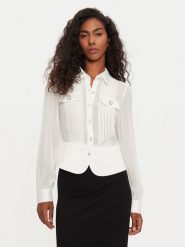Morgan Koszula 232-CLOCLO Biały Regular Fit. Białe koszule Morgan, bez wzorów, z syntetyku, bez kołnierzyka, bez ramiączek. Za 299.99 zł.
