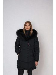 CANADA weather gear Płaszcz zimowy w kolorze czarnym rozmiar: XL. Czarne płaszcze CANADA weather gear, na zimę, xl, bez wzorów, z puchu, bez kaptura. Za 321.97 zł.