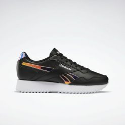 Obuwie Sportowe Damskie Reebok Royal Glide Ripple Double W Czarny. Białe obuwie sportowe Reebok, z gumy, bez zapięcia, trekkingowe, Reebok Royal. Za 224.00 zł.