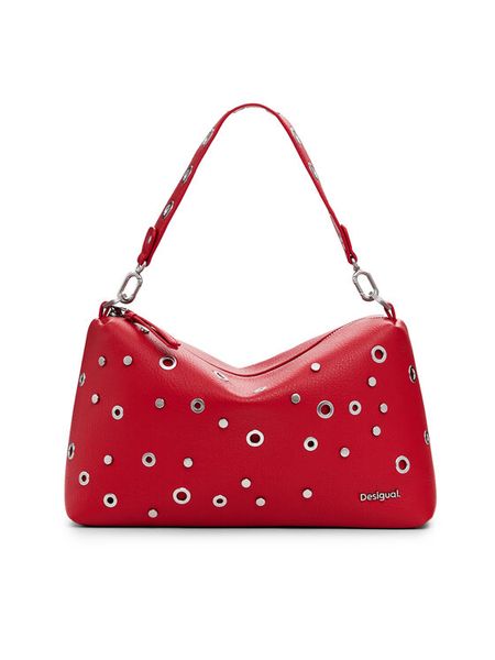 Desigual Torebka 25SAXPAN Czerwony. Czerwone torebki klasyczne Desigual, bez wzorów, ze skóry, bez dodatków. Za 279.99 zł.