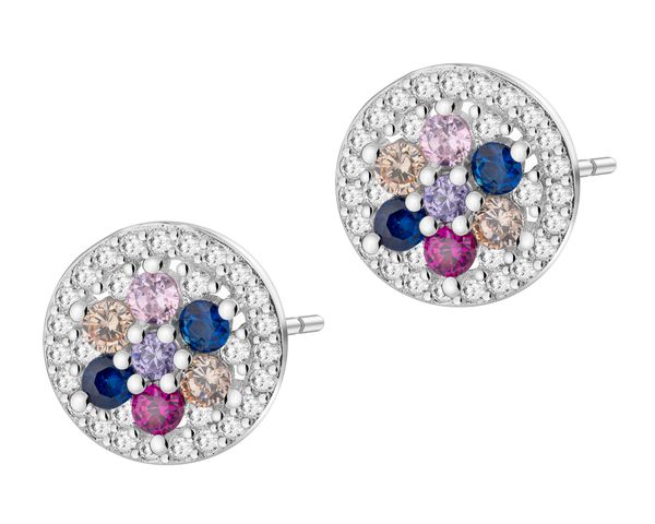 Kolczyki srebrne z cyrkoniami. Szare kolczyki Apart, z cyrkonią, srebrne. Za 149.00 zł.