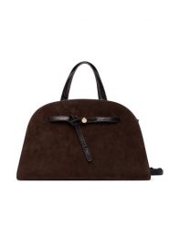 Tory Burch Torebka Romy Suede Bauletto 183363 Brązowy ciemny. Brązowe torebki klasyczne Tory Burch, bez wzorów, ze skóry, bez dodatków. Za 2,634.00 zł.