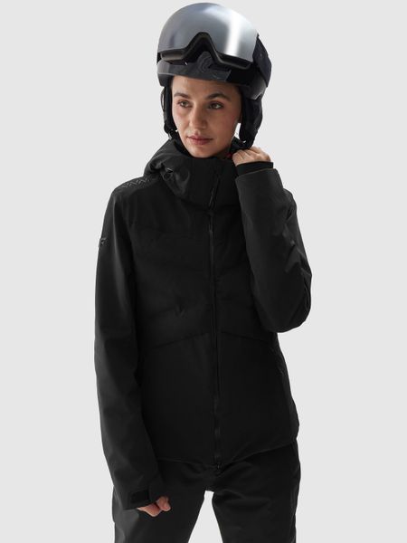 4F Kurtka narciarska membrana Dermizax 20000 damska - czarna L. Czarne kurtki narciarskie 4f, l, z aplikacjami, z dzianiny, z kapturem, narciarskie, Dermizax. Za 1,799.99 zł.