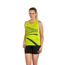 Damski tank top Erima Racing. Żółte topy Erima, bez wzorów, bez kołnierzyka, bez ramiączek. W wyprzedaży za 178.75 zł.