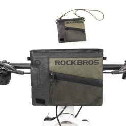 Torba na kierownicę roweru 1,5 L – przekształcana w torbę na ramię. Czarne torby na ramię ROCKBROS, bez wzorów, z materiału, wakacyjne, na ramię, bez dodatków. Za 73.32 zł.