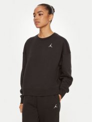 Nike Bluza Brooklyn FN4491 Czarny Relaxed Fit. Czarne bluzy Nike, l, bez wzorów, z bawełny, bez kaptura. Za 299.99 zł.