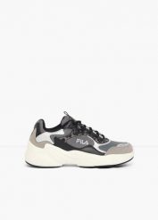 Sneakersy chunky marki Fila ze zwierzęcymi detalami. Czarne obuwie sportowe bonprix, bez zapięcia. Za 329.99 zł.