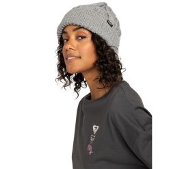 Czapka z mankietem dla Kobiety SNOW CAKE Szary. Szare czapki Roxy, bez wzorów, z dzianiny. Za 129.00 zł.