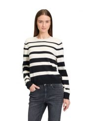 BETTY & CO Sweter w kolorze kremowo-czarnym rozmiar: 38. Brązowe swetry Betty & Co, bez wzorów, bez ramiączek. Za 139.95 zł.
