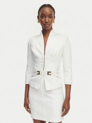 Elisabetta Franchi Marynarka GI-202-61E2-V590 Biały Regular Fit. Białe marynarki i żakiety Elisabetta Franchi, bez wzorów, z syntetyku. Za 2,509.00 zł.