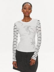 Desigual Bluzka Boston 24SWTK70 Biały Slim Fit. Białe bluzki Desigual, m, bez wzorów, z bawełny, bez kołnierzyka, bez ramiączek. Za 179.99 zł.