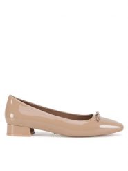 Gino Rossi Baleriny EMILI-SLT2350 Beżowy. Brązowe baleriny Gino Rossi, bez wzorów, z lakierowanej skóry, bez obcasa. Za 139.99 zł.