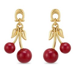 Kolczyki Coach. Żółte kolczyki Coach, złote. Za 559.99 zł.