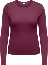ONLY Carmakoma Koszulka w kolorze fioletowym rozmiar: XL-54. Różowe bluzki Only Carmakoma, xl, bez wzorów, z bawełny, bez kołnierzyka, bez ramiączek. Za 61.89 zł.