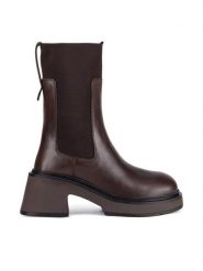 Gino Rossi Sztyblety AMI-01W4-002 Brązowy. Brązowe botki Gino Rossi, bez wzorów, ze skóry, bez obcasa, na płaskiej podeszwie, bez zapięcia. Za 399.99 zł.