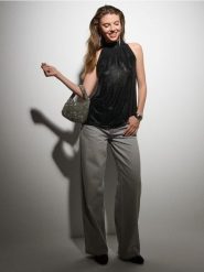 Jeansy wide leg z cyrkoniami - szary. Szare jeansy Sinsay, bez wzorów. Za 69.99 zł.
