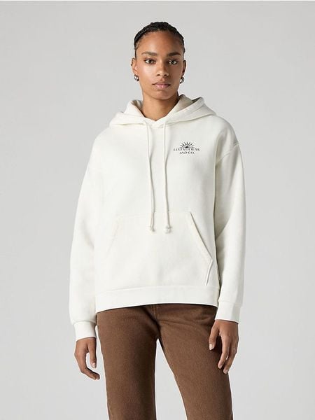 Levi's Bluza w kolorze białym rozmiar: L. Białe bluzy Levi's®, l, bez wzorów, z bawełny, z kapturem. Za 160.70 zł.