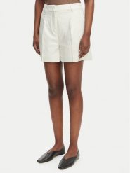 Calvin Klein Jeans Szorty materiałowe LV047F632G Biały Regular Fit. Białe szorty Calvin Klein Jeans, bez wzorów, z jeansu. Za 409.99 zł.