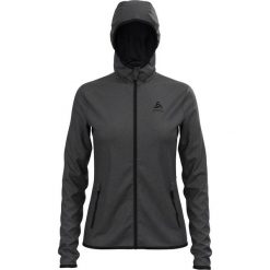 Bluza z kapturem damska Odlo Roy Mid Layer Hoody Full Zip. Szare bluzy Odlo, m, bez wzorów, z kapturem. Za 293.99 zł.