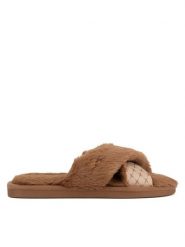 MEXX Kapcie MI002004343W Brązowy. Brązowe obuwie domowe Mexx, bez wzorów, z materiału, bez zapięcia. Za 79.99 zł.