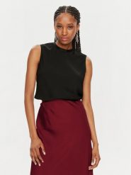 Calvin Klein Bluzka K20K207289 Czarny Regular Fit. Czarne bluzki Calvin Klein, bez wzorów, z syntetyku, bez kołnierzyka, bez ramiączek. Za 259.99 zł.